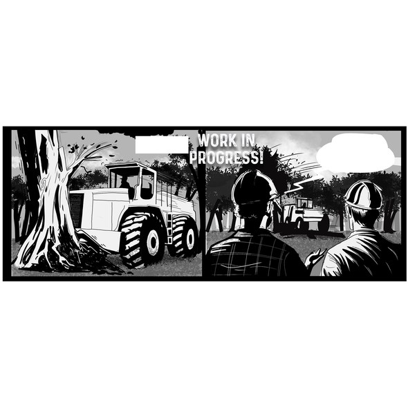 Black and white artwork with the title 'Comic Book Style'
