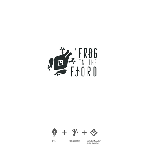 Scandinavian design with the title 'A Frog in the Fjord'