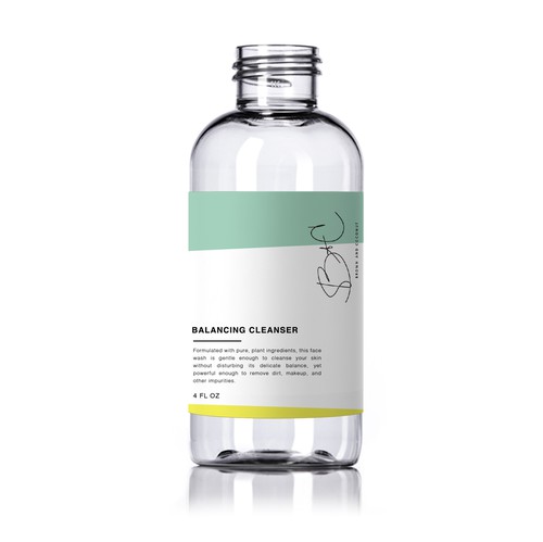 Skincare label with the title 'Product Label for skincare'