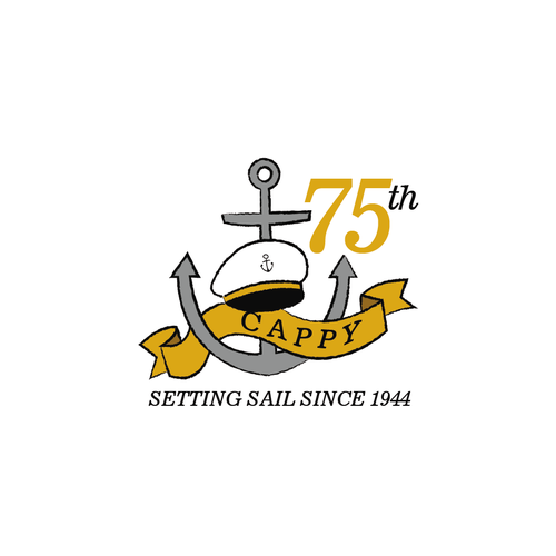 Sail logo with the title 'Cappy's 75th birthday'
