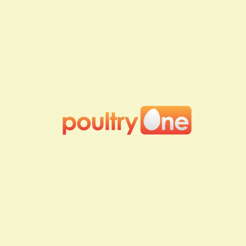 Egg design with the title 'Logo Design for poultryOne'