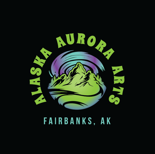 Stand-out design with the title 'Clean Logo Design for Alaska Aurora Arts'