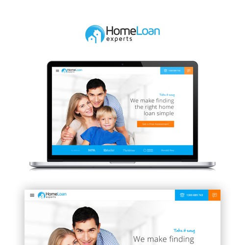 Loan website with the title 'HOMELOAN - Comparison loan home website'