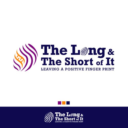 Fingerprint design with the title 'Logo concept for conference speakers'