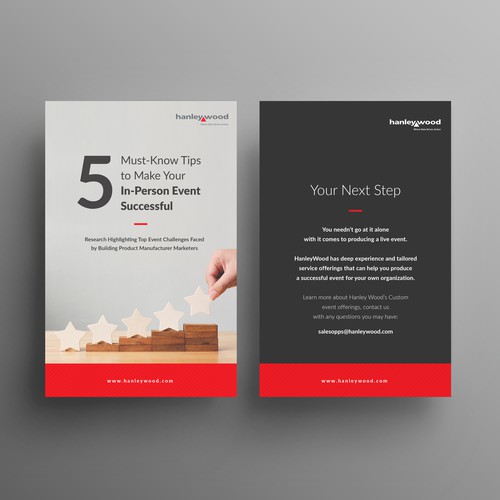 Report design with the title 'Digital Corporate Research Report for Hanley Wood'