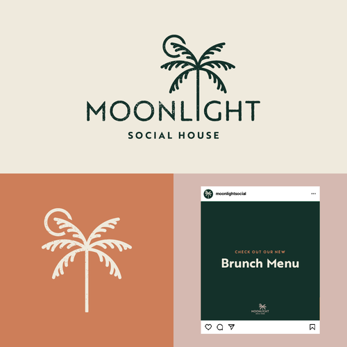 Instagram logo with the title 'Clean Logo & Icon Concept for Restaurant'