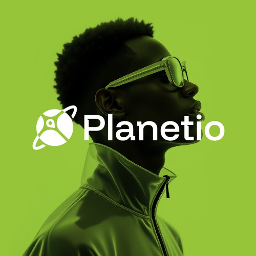 Exclusive logo with the title 'Logo for SaaS planetio'