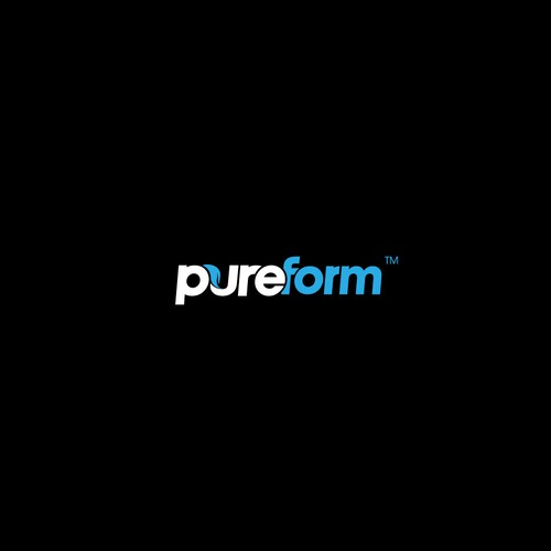 Protein logo with the title 'Logo design for pureform'