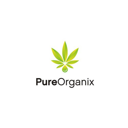 Organic brand with the title 'Modern logo with an organic feel for cannabis derived food products'