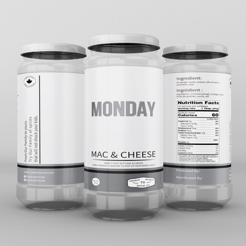 Spice packaging with the title 'Jar packaging label Design'