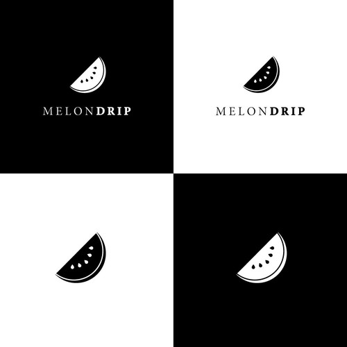 Melon logo with the title 'minimal logo for melon drip'
