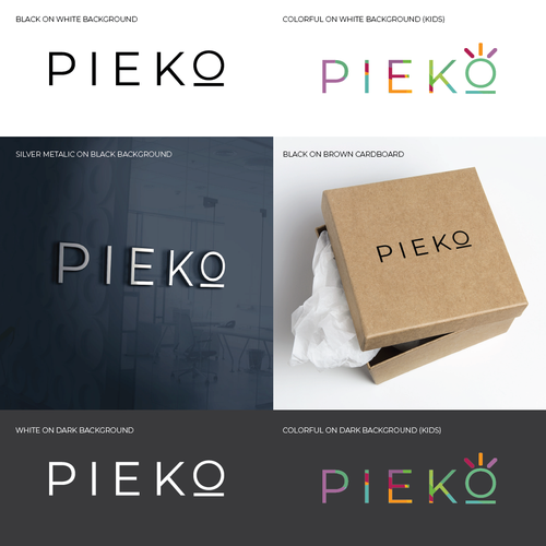 Mirror design with the title 'Winning Logo Concept for PIEKO'