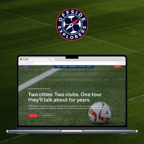 Design with the title 'Offside Explorers'