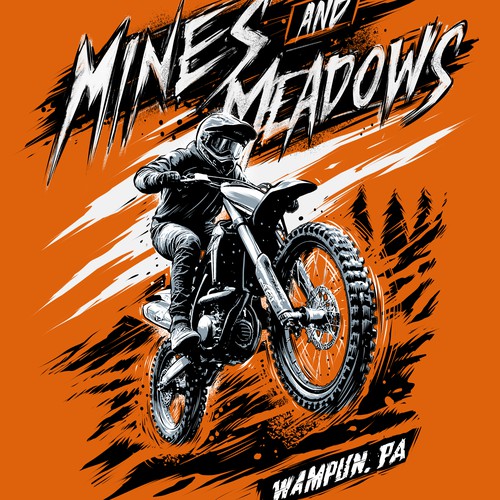 Motorcycle t-shirt with the title 'MotoCross Jump'