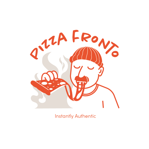 Pizza brand with the title 'Logo for Pizzeria'