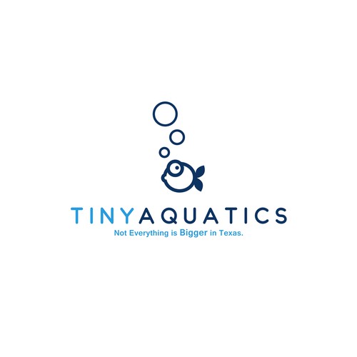 Aquarium design with the title 'Tiny Aquatics'