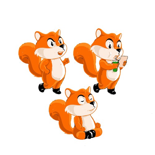 Squirrel design with the title 'Spread the word with a cute overload health Mascot!'