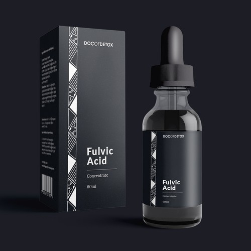 Beauty label with the title 'Fulvic Acid'