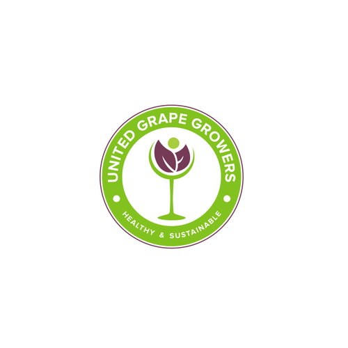 Grape logo with the title 'United Grape Growers logo design'