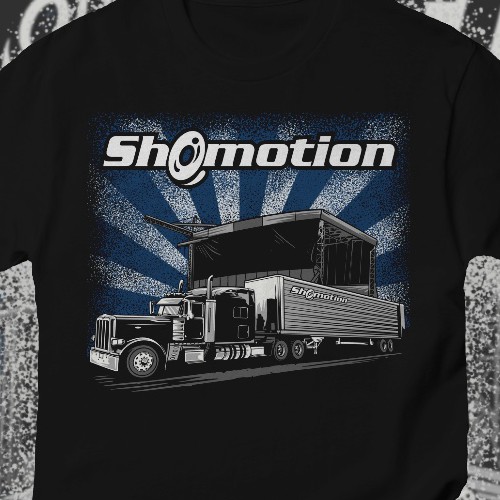 Snow t-shirt with the title 'Tshirt design for Shomotion'