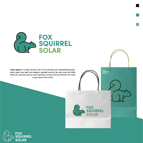Squirrel logo with the title 'fox squirrel solar'