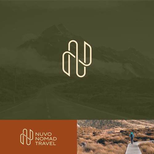 Travel agency logo with the title 'Nuvo Nomad Travel'