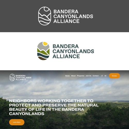 Canyon logo with the title 'Bandera Canyonlands Alliance'