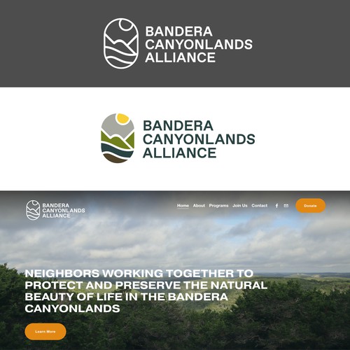 Conservation logo with the title 'Bandera Canyonlands Alliance'