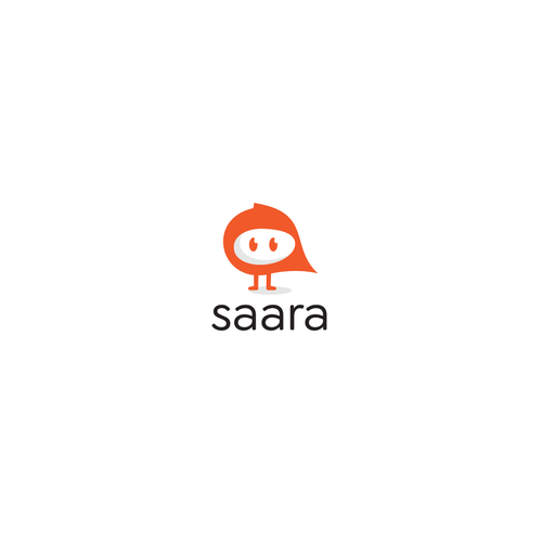 Girl logo with the title 'Saara Logo Design'
