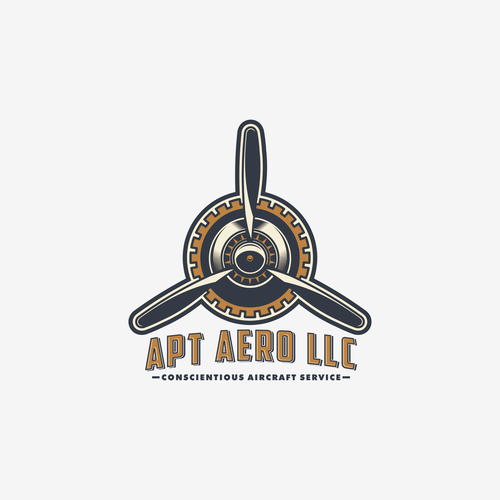Aircraft logo with the title 'A classic themed logo for aircraft service.'