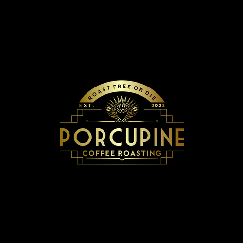 Coffee bean logo with the title 'Unique and elegant logo'