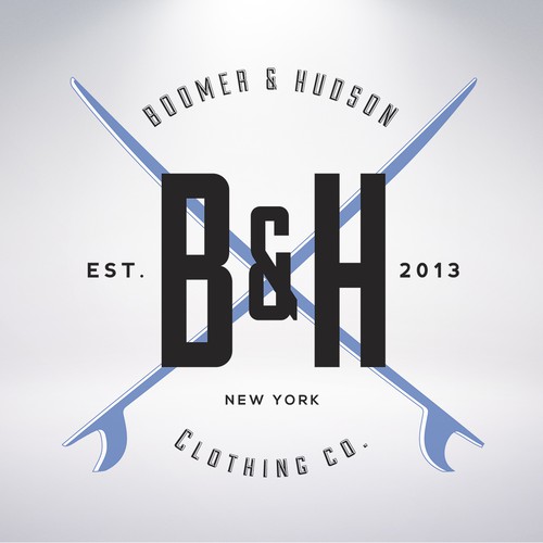 Naval logo with the title 'Create logo for a t shirt company. Existing logo attached. Nautical,Surf, Outdoor Sports theme.'