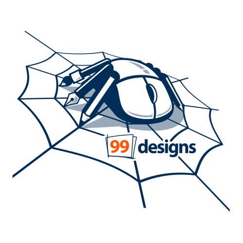 Artistic illustration with the title 'Create 99designs' Next Iconic Community T-shirt'