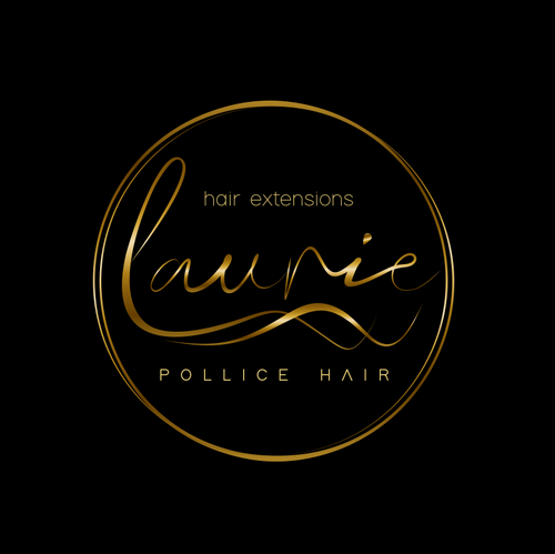 Script logo with the title 'Laurie Pollice Hair'