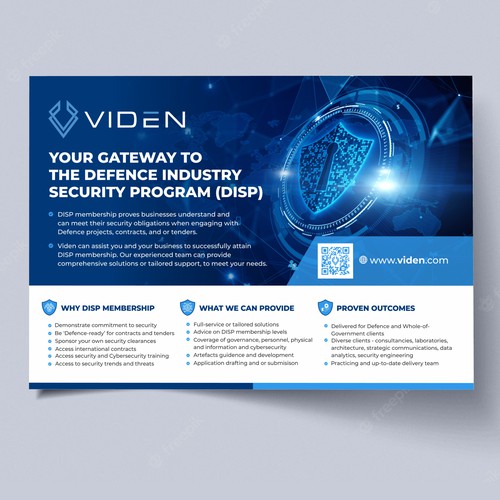 Program design with the title 'VIDEN 1 page Advertisement'