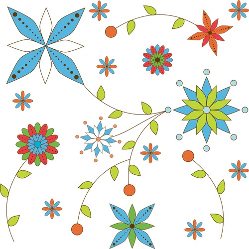 Green artwork with the title 'Create a collection of Pattern Designs for a high end baby swaddle blanket'