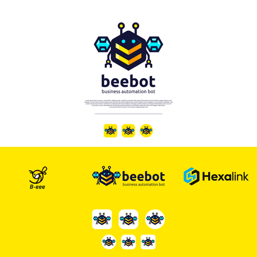 Bot design with the title 'Bee robot'