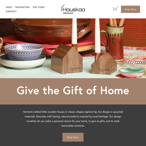 Woodworking design with the title 'Hauskaa'