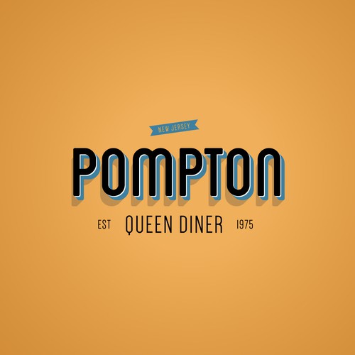 Diner design with the title 'Pompton Queen diner'