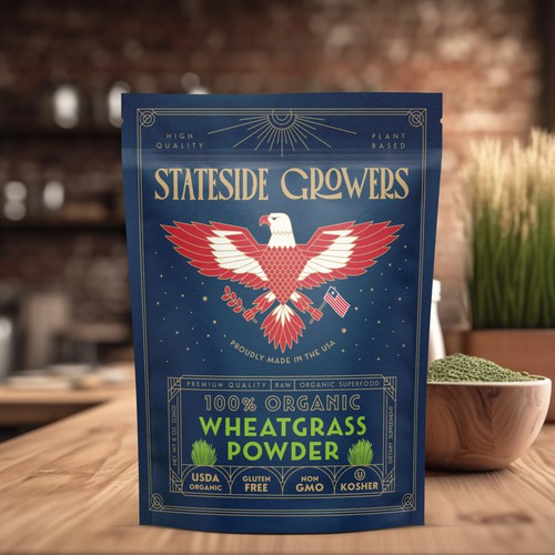 Label packaging with the title 'Pouch packaging design'