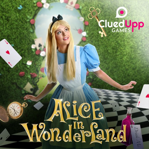 Wonder design with the title 'Alice in Wonderland'