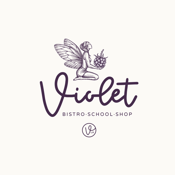 Bistro logo with the title 'Violet -  Logo upgrade'