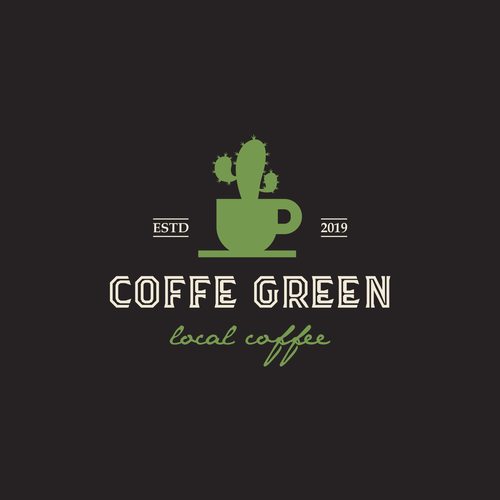 Coffee logo with the title 'Coffe Green'