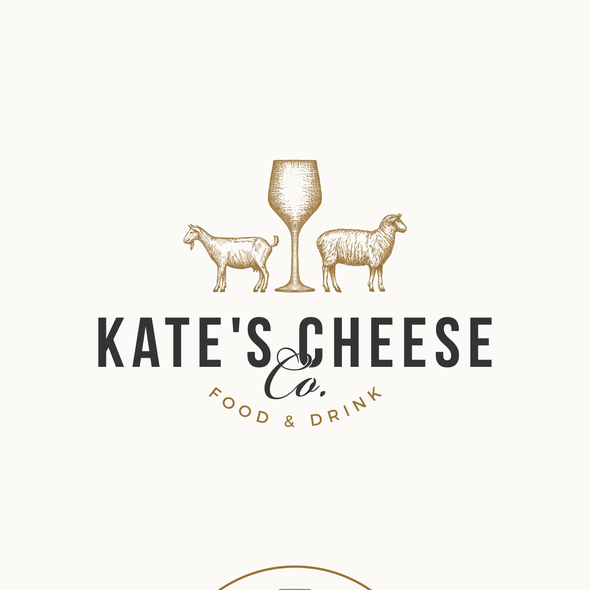Vine logo with the title 'Logo design for a local cheese, wine and beer space'