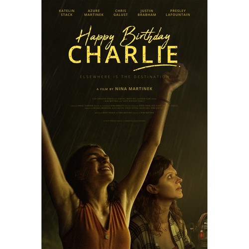 Indie design with the title 'Happy Birthday Charlie | Movie Poster Design'