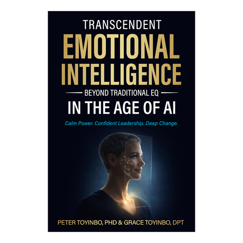 Book cover with the title 'Transcendent Emotional Intelligence in the Age of AI'