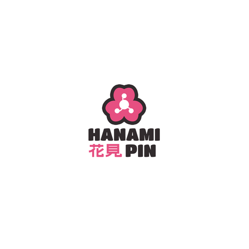 Cherry blossom design with the title 'Japanese Flower Logo'