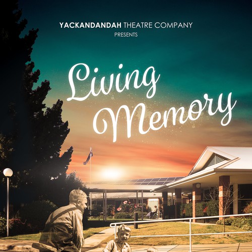 Nostalgic design with the title 'Poster for performance at a nursing home'