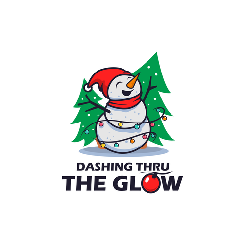 Snow logo with the title 'Dashing Thru the Glow'