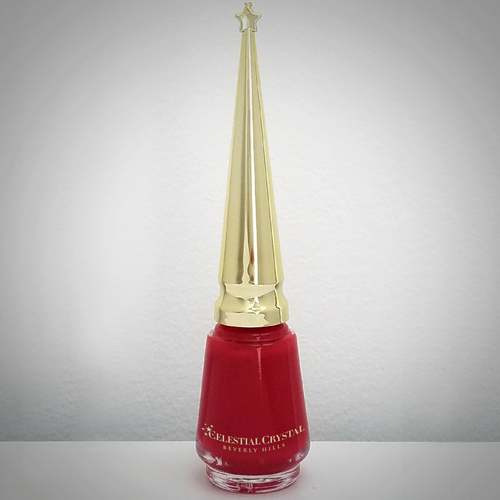 Golden design with the title 'chic luxury logo for high end natural nail polish'